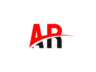 AR Letter Initial Logo Design Template