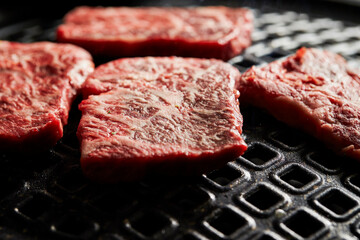 steaks on the grill