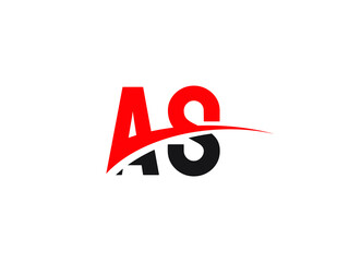 AS Letter Initial Logo Design Template