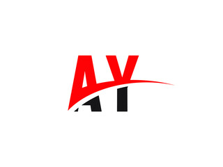 AY Letter Initial Logo Design Template