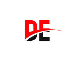 DE Letter Initial Logo Design Template