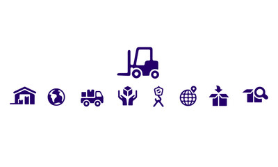 Industry and Logistics icons vector design 