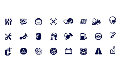  Auto Repair Shop icons vector design 