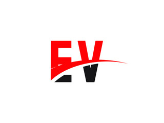 EV Letter Initial Logo Design Template