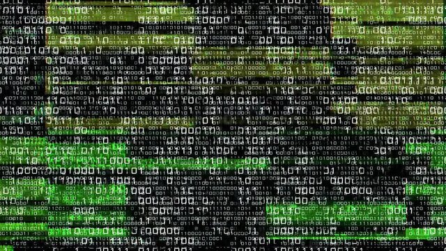 4K Abstract Programming code Television technical problem error signal Glitch Loop background. Digital code noise Big data and Internet cyber attack. Computer Blockchain virus and data breach hacking.