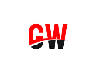 GW Letter Initial Logo Design Template
