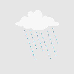 Illustration d'un nuage et pluie