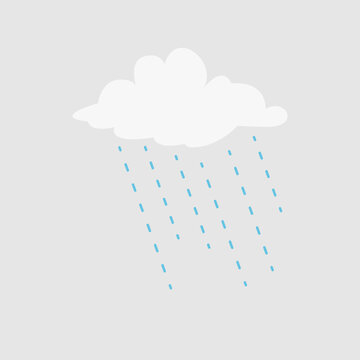 Illustration d'un nuage et pluie