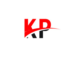 KP Letter Initial Logo Design Template