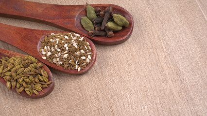 Ajwain Also Know as Ajowan, Caraway or (Trachyspermum Ammi) in spoon and in bowl.