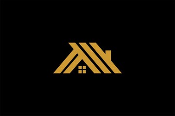 Real estate logo design. Home illustration symbol. 