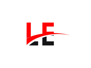 LE Letter Initial Logo Design Template