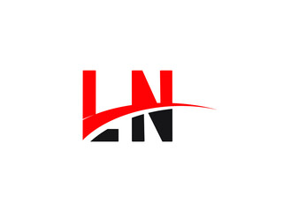 LN Letter Initial Logo Design Template