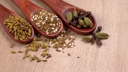 Ajwain Also Know as Ajowan, Caraway or (Trachyspermum Ammi) in spoon and in bowl.