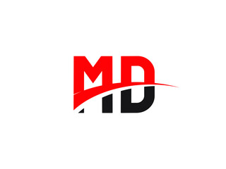 MD Letter Initial Logo Design Template