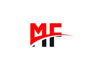 MF Letter Initial Logo Design Template