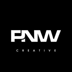 PNW Letter Initial Logo Design Template Vector Illustration