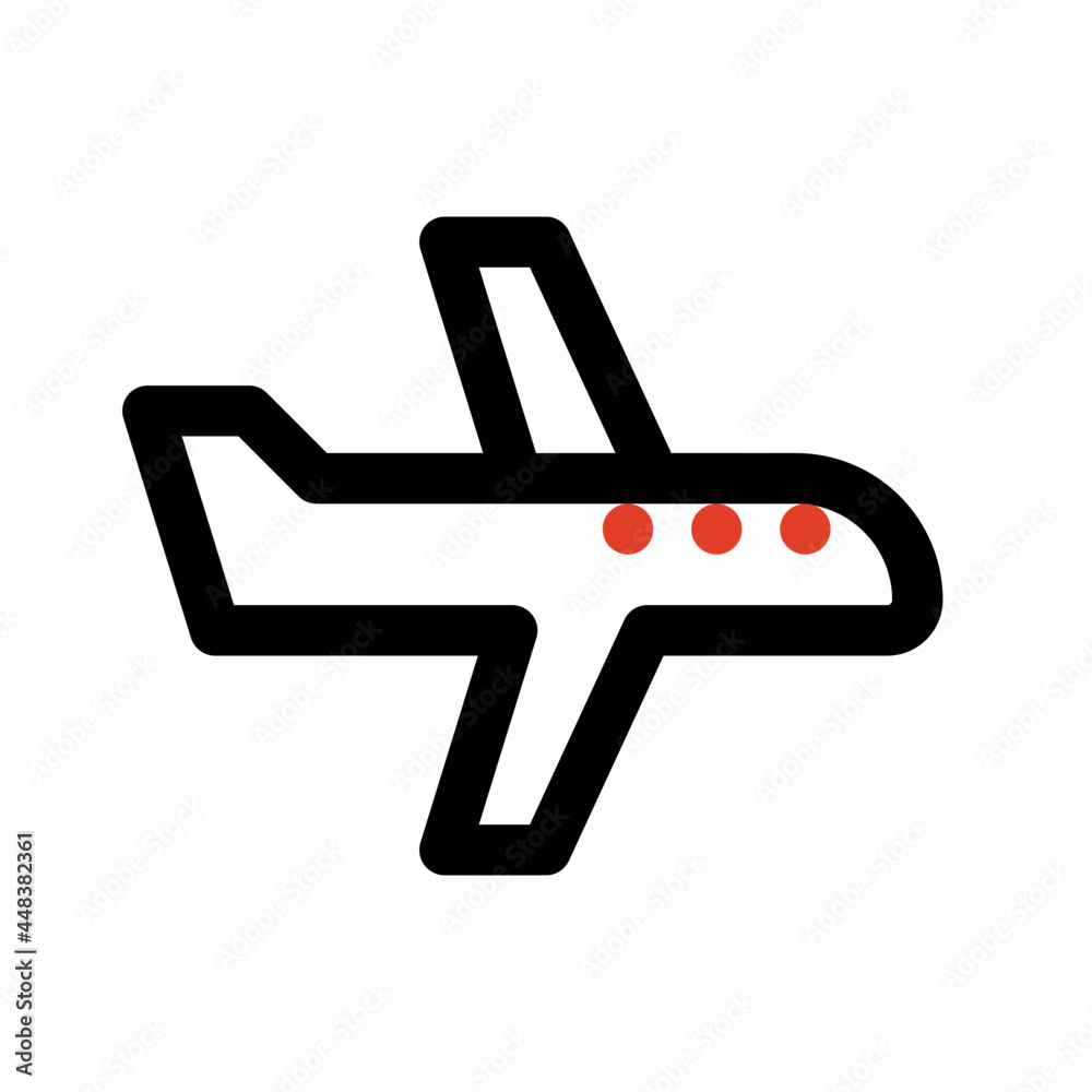 Wall mural air plane icon