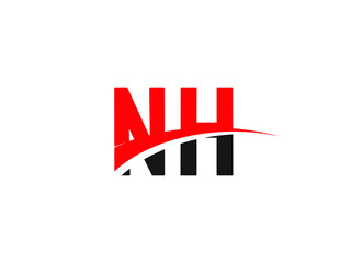 NH Letter Initial Logo Design Template