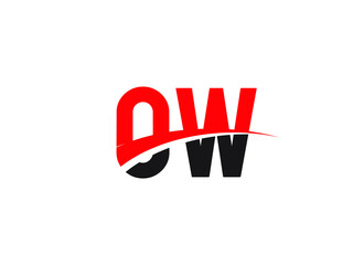 OW Letter Initial Logo Design Template