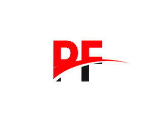 PF Letter Initial Logo Design Template