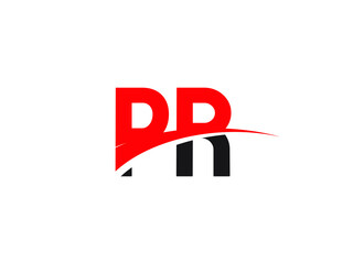 PR Letter Initial Logo Design Template