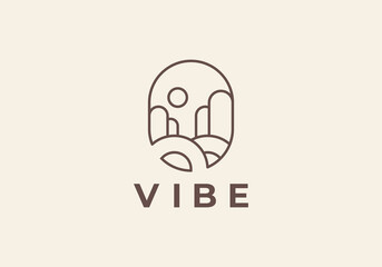 hill modern logo template vector
