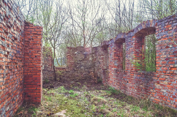 The ruins of the shelter in the village of Kotlina