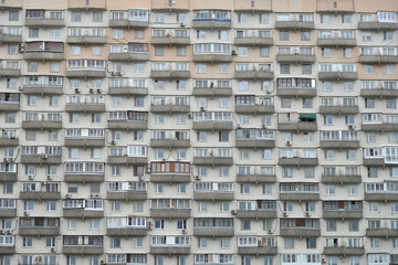 Moscow, Russia: Residential building on Peace Avenue.
