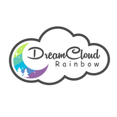 beautiful cloud logo symbolizes sweet dreams