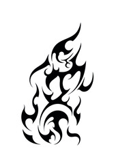 torch fuel fire burn flame abstract underskin symbol tattoo sticker