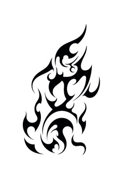 torch fuel fire burn flame abstract underskin symbol tattoo sticker