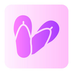 slippers flat gradient icon