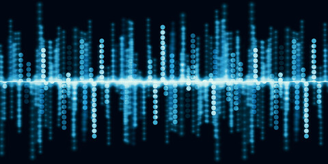 Fototapeta premium technology background circle abstract neon dots 3D illustration