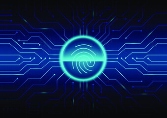 Geometric background and high tech circuit board connection system