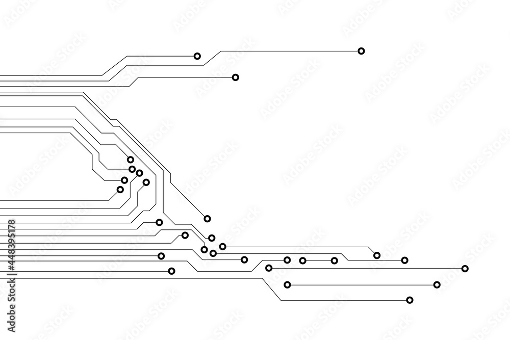 Poster Circuit Board Hi Technology Grayscale Color Copy Space For Infographic Work Vector Background