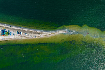 Aerial view of the peninsula in the estuary