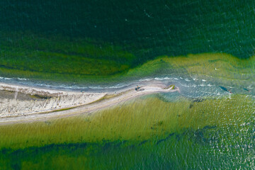 Aerial view of the peninsula in the estuary