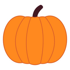Halloween colorful pampkin logo.Color pumpkin icon on white background. Vector pumpkin illustration. Simple illlustration of halloween pumpkin.