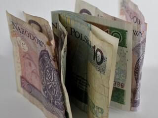 Paper money PLN, Polish zloty, currency