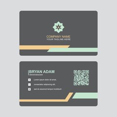Vector abstract Clean and simple Business Card Template, Modern horizontal name card, Flat Style Vector Illustration. Stationery Design and visiting card, Creative and professional business card.