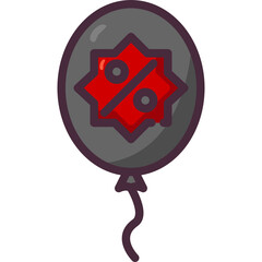 balloon line icon