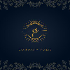 Elegant luxury letter QR logo.