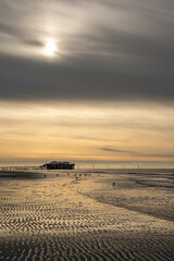 Sankt Peter Ording Strand Sonnenuntergang