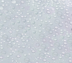 drops of water on a smooth plane surface