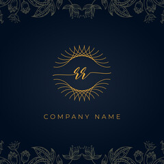 Fototapeta na wymiar Elegant luxury letter RR logo.
