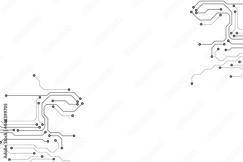 Poster Abstract Simple Circuit Board Blank Copy Space For Infographic Work Vector Background.
