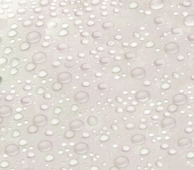 drops of water on a smooth plane surface