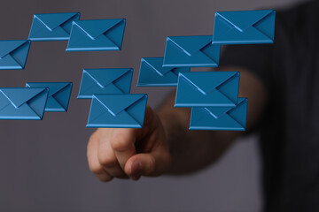 email marketing concept, send e-mail or newsletter.