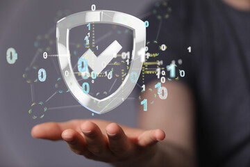 cybersecurity and information or network protection 3d